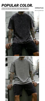 Men’s Retro Sportswear Set – Soft Cotton Letter Print T-Shirt & Casual Shorts Co - ord - StepByStepNow