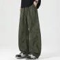 Men’s Retro Tie - Dye Workwear Pants – Elastic Waist Wide - Leg Trousers - StepByStepNow