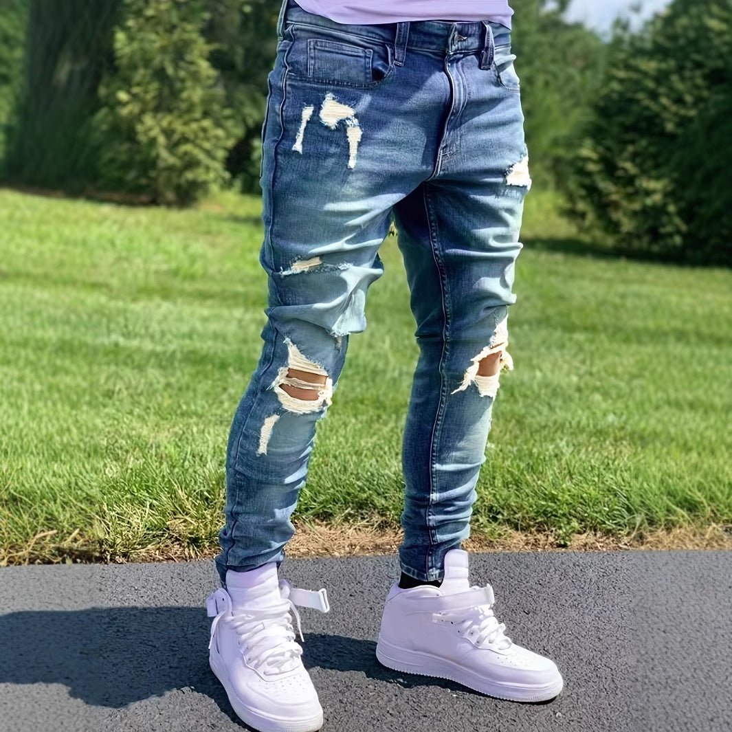 Men's Ripped Fashion Personality Street Trend Style Jeans - StepByStepNow