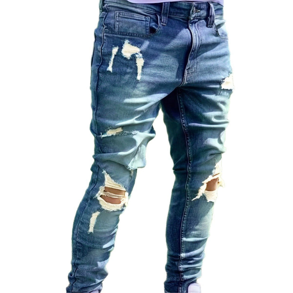 Men's Ripped Fashion Personality Street Trend Style Jeans - StepByStepNow