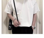 Men’s Rivet Decorated Cotton T-Shirt - Harajuku Style Business Social Tee - StepByStepNow