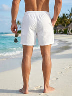 Men’s Seersucker Swim Shorts with Mesh Lining — Image 2