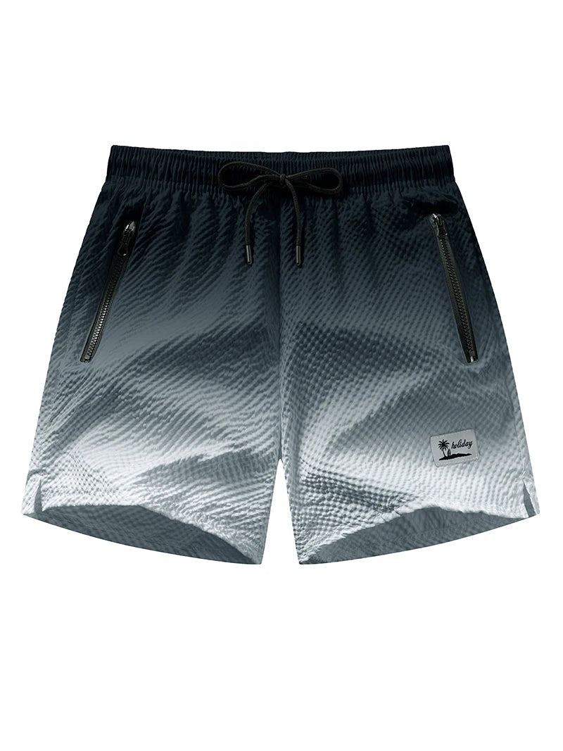 Men’s Seersucker Swim Shorts with Mesh Lining — Image 26