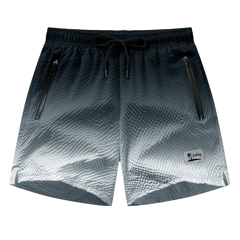 Men’s Seersucker Swim Shorts with Mesh Lining — Image 34