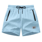 Men’s Seersucker Swim Shorts with Mesh Lining — Image 39