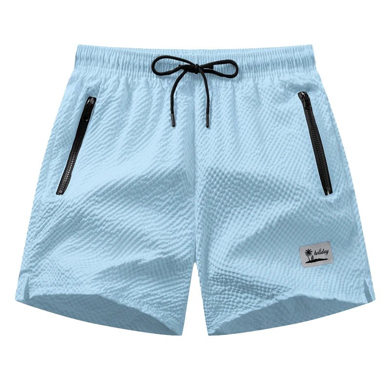 Men’s Seersucker Swim Shorts with Mesh Lining — Image 39