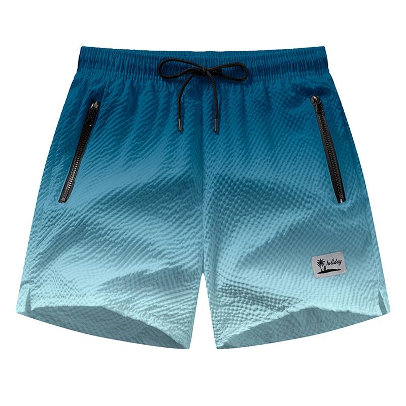 Men’s Seersucker Swim Shorts with Mesh Lining — Image 33