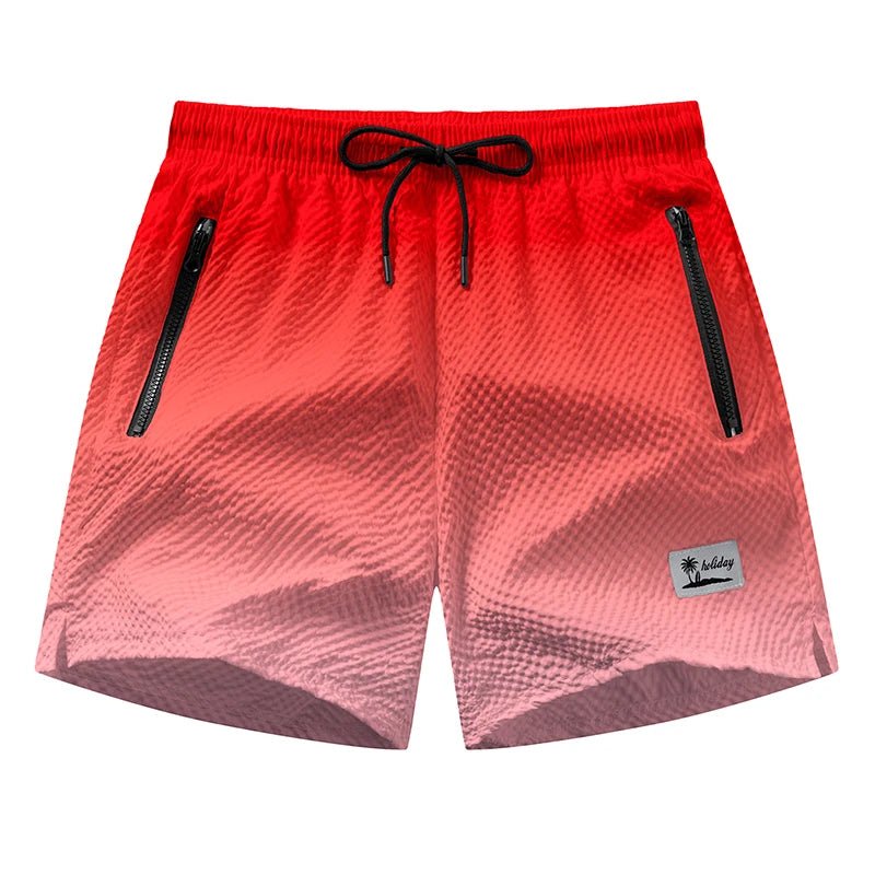 Men’s Seersucker Swim Shorts with Mesh Lining — Image 38