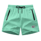 Men’s Seersucker Swim Shorts with Mesh Lining — Image 40