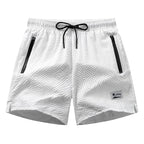 Men's Seersucker Beach Shorts with Mesh Liner Summer Casual Board Shorts with Zipper Pockets Quick Dry Swim Shorts Swim Trunks - StepByStepNow