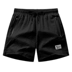 Men's Seersucker Beach Shorts with Mesh Liner Summer Casual Board Shorts with Zipper Pockets Quick Dry Swim Shorts Swim Trunks - StepByStepNow