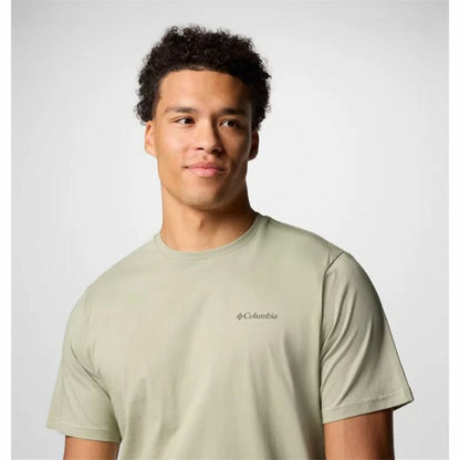 Men’s Short Sleeve T-Shirt Columbia North Cascades™ Sleeve Khaki - StepByStep
