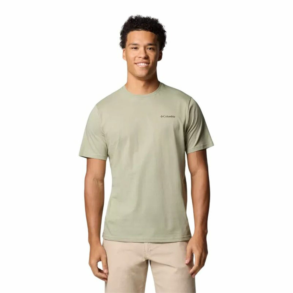 Men’s Short Sleeve T-Shirt Columbia North Cascades™ Sleeve Khaki - StepByStep