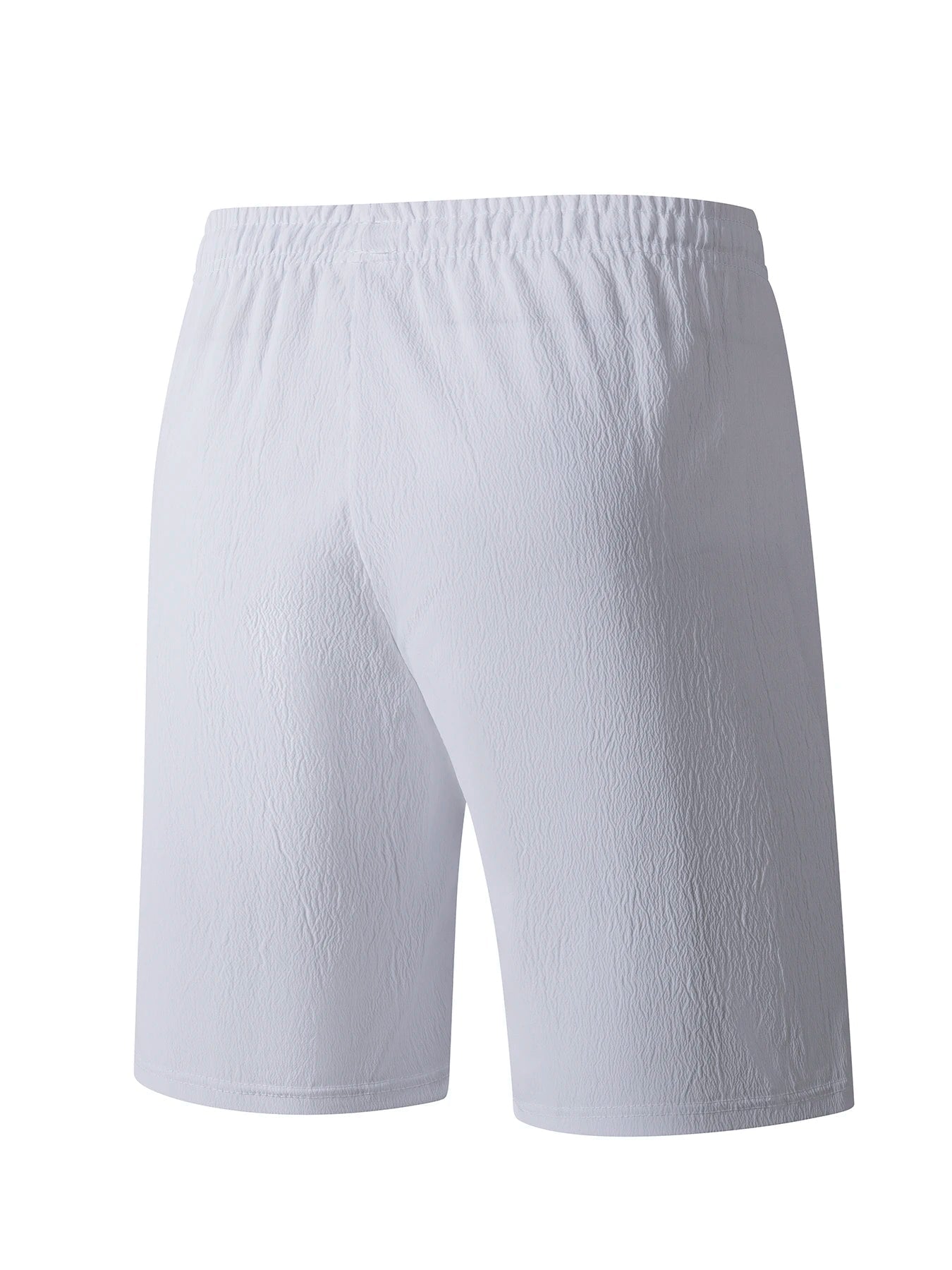 Men's Shorts Summer Lightweight Breathable Casual Beach Style Shorts Basic Solid Color Drawstring Elastic Waist Loose Shorts - StepByStepNow