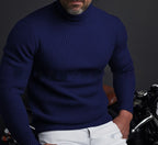 Men's Solid Color Long Sleeve Turtleneck Sweater - StepByStepNow
