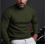 Men's Solid Color Long Sleeve Turtleneck Sweater - StepByStepNow