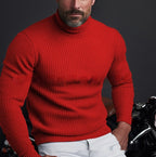 Men's Solid Color Long Sleeve Turtleneck Sweater - StepByStepNow