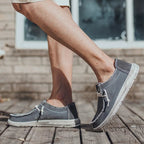 Men's stylish denim slip on loafers - breathable comfort for all day wear ，Lightweight design, no tie, easy to wear and take off - StepByStepNow