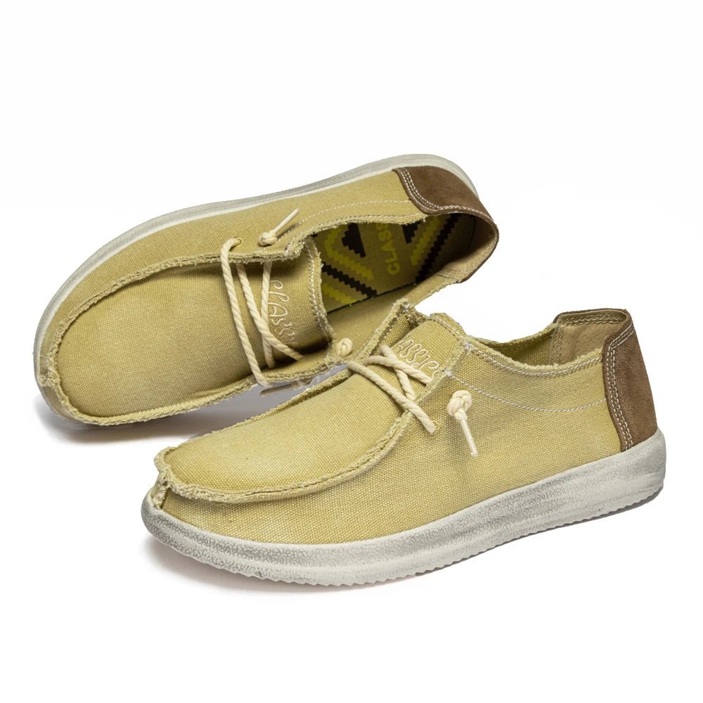 Men's stylish denim slip on loafers - breathable comfort for all day wear ，Lightweight design, no tie, easy to wear and take off - StepByStepNow