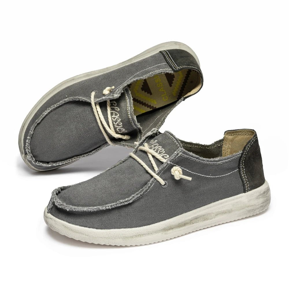 Men's stylish denim slip on loafers - breathable comfort for all day wear ，Lightweight design, no tie, easy to wear and take off - StepByStepNow