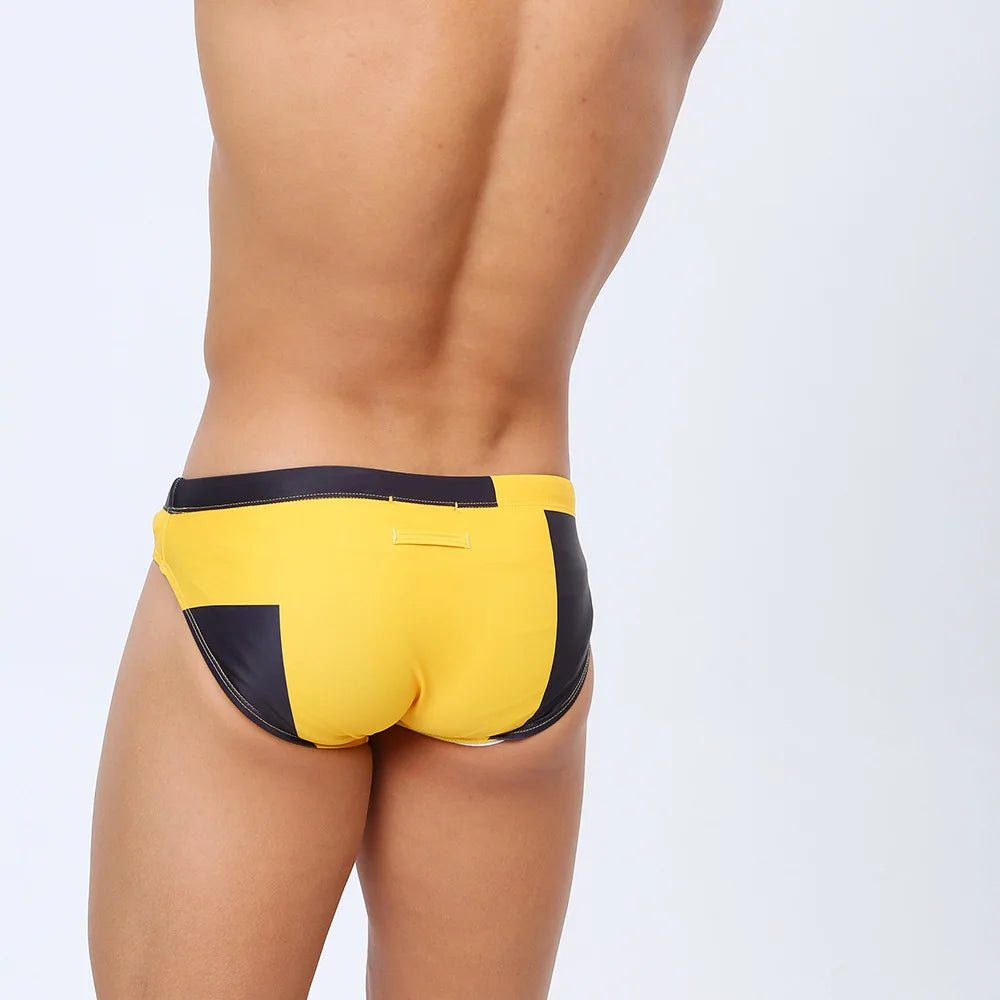 Mens Swimwear Swim Briefs Contrast Color Low Rise Sexy Pouch Swimming Trunks Board Shorts Swimsuit Surf Beachwear Male Bañadores - StepByStepNow