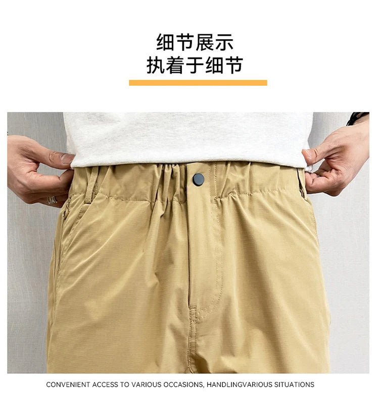 Men’s Ultra - Thin Summer Cargo Pants – Quick - Dry Tapered Streetwear - StepByStepNow