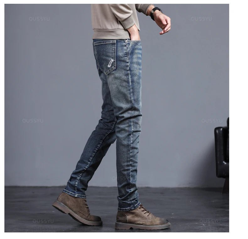 Men’s Vintage Blue Slim-Fit Jeans — Image 12