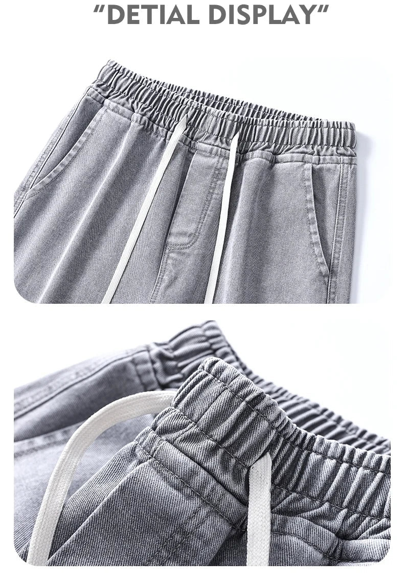 Men's Y2K Baggy Jeans - Korean Retro Streetwear Wide - Leg Straight Hip - Hop Pants - StepByStepNow