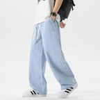 Men's Y2K Baggy Jeans - Korean Retro Streetwear Wide - Leg Straight Hip - Hop Pants - StepByStepNow