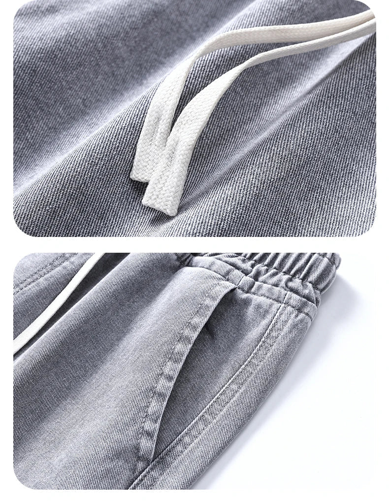 Men's Y2K Baggy Jeans - Korean Retro Streetwear Wide - Leg Straight Hip - Hop Pants - StepByStepNow