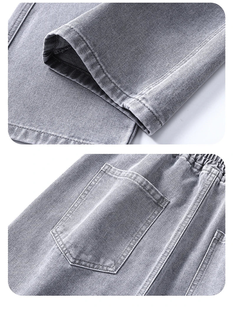 Men's Y2K Baggy Jeans - Korean Retro Streetwear Wide - Leg Straight Hip - Hop Pants - StepByStepNow