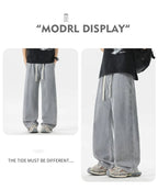 Men's Y2K Baggy Jeans - Korean Retro Streetwear Wide - Leg Straight Hip - Hop Pants - StepByStepNow