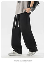 Men's Y2K Baggy Jeans - Korean Retro Streetwear Wide - Leg Straight Hip - Hop Pants - StepByStepNow