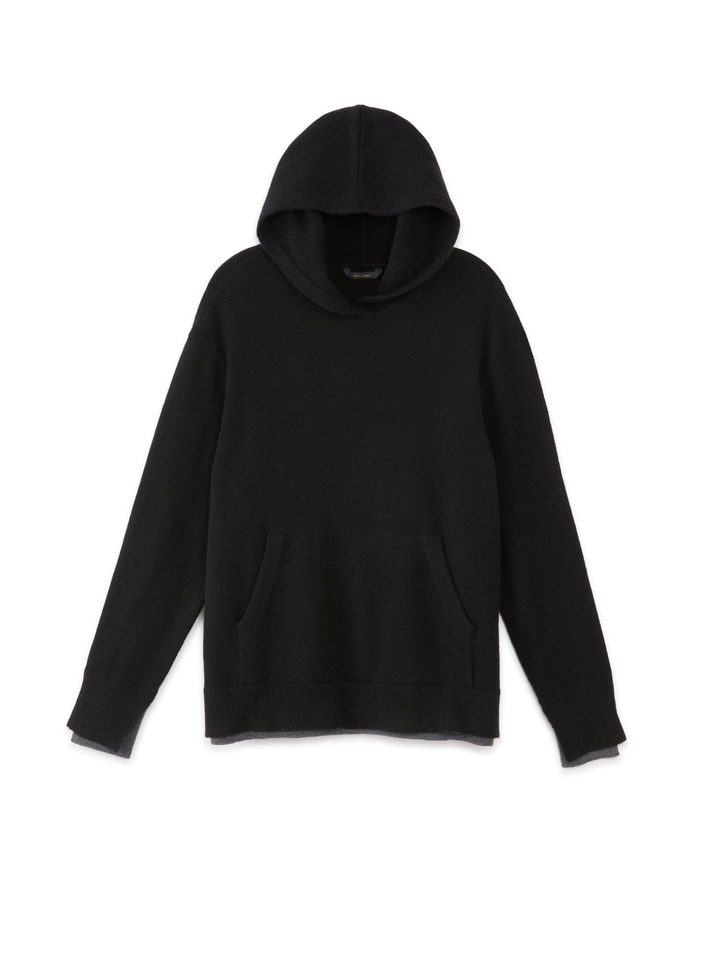 Merino Wool Hoodie Sweater (Black) - StepByStep