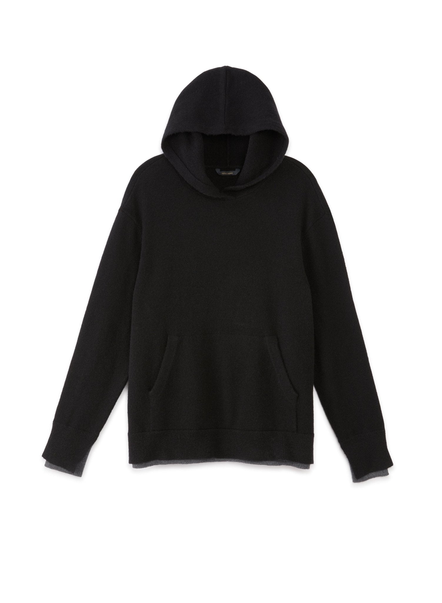 Merino Wool Hoodie Sweater (Black) - StepByStep