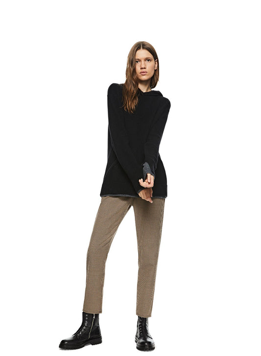 Merino Wool Hoodie Sweater (Black) - StepByStep