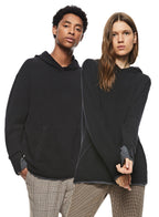 Merino Wool Hoodie Sweater (Black) - StepByStep