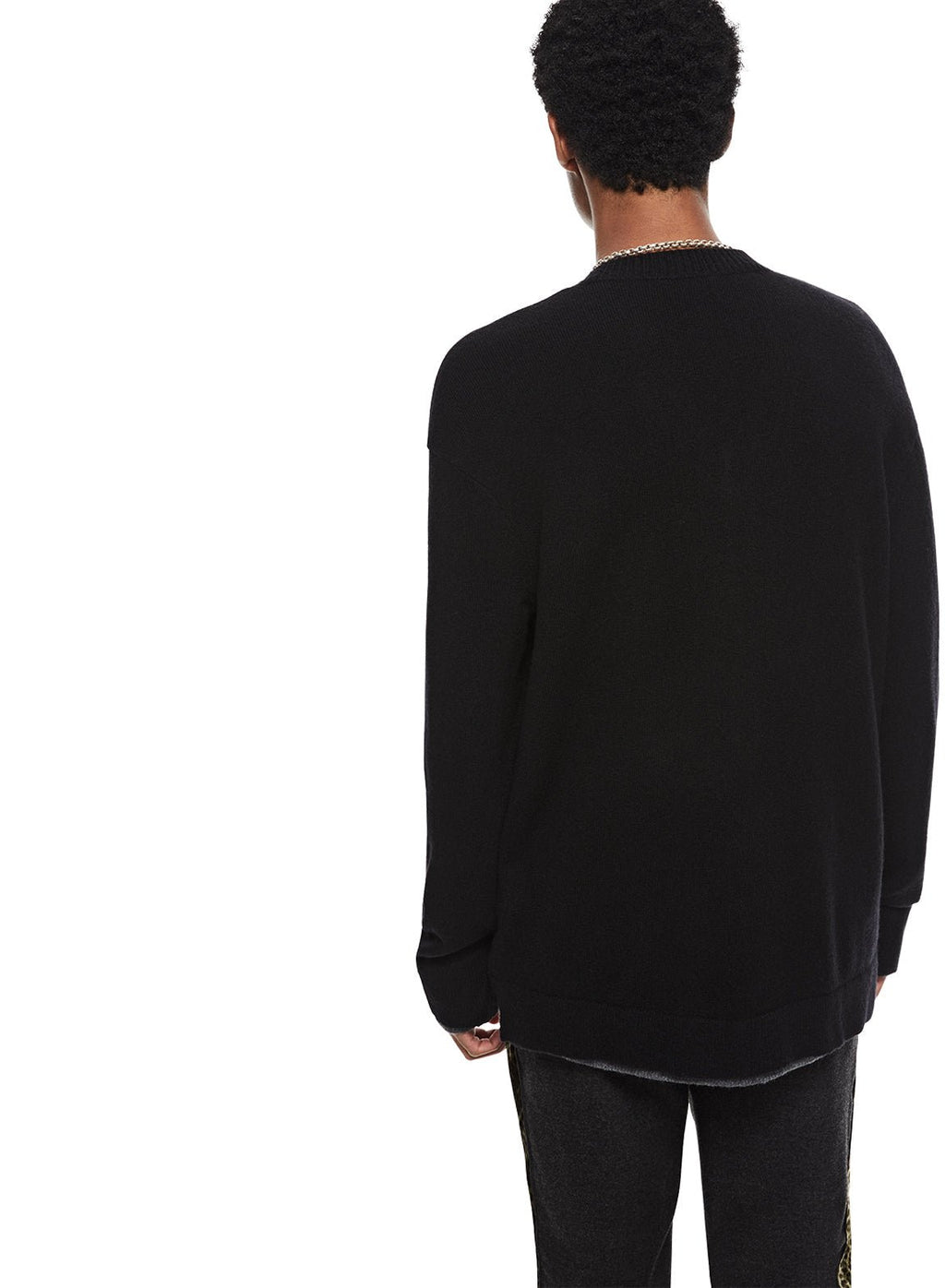 Merino Wool V - Neck Sweater (Black) - StepByStep