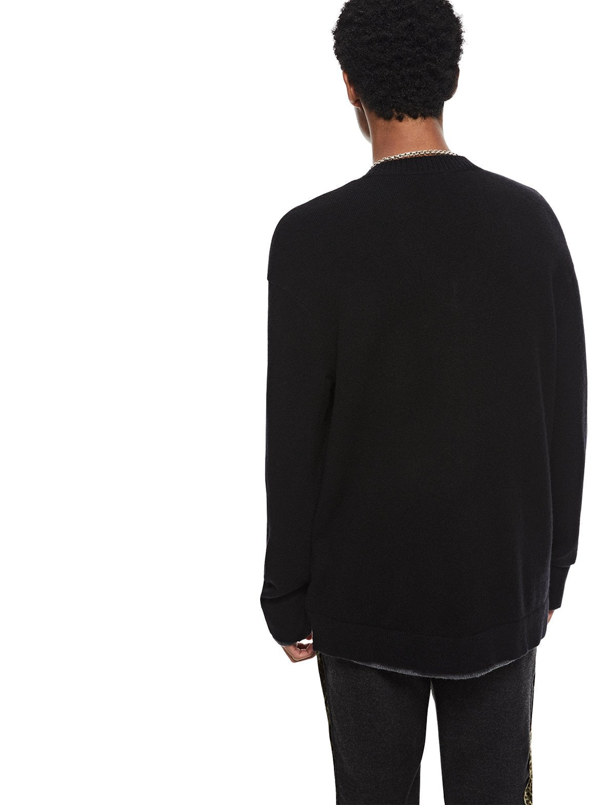 Merino Wool V - Neck Sweater (Black) - StepByStep