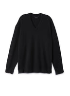 Merino Wool V - Neck Sweater (Black) - StepByStep