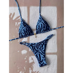 Women’s Printed Thong-Bottom Bikini — Image 17