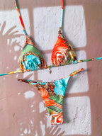 Women’s Printed Thong-Bottom Bikini — Image 3