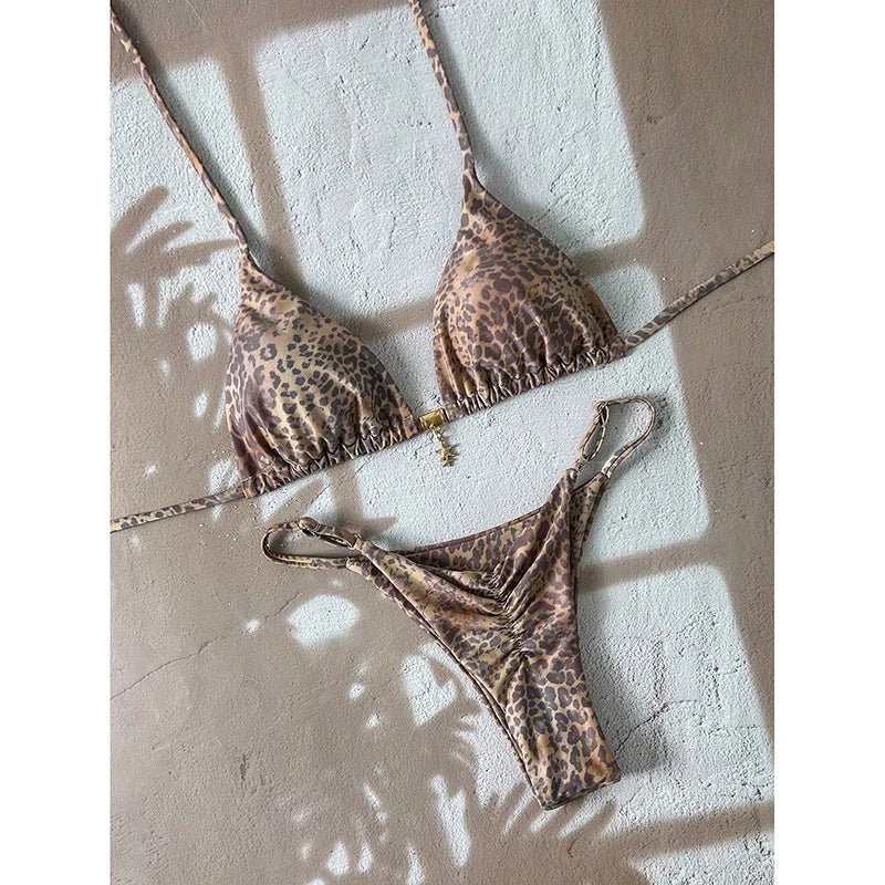 Micro Bikini Women Swimsuit Two-Piece Bathing Suit Woman Swimwear 2026 Sexy Leopard Push Up Thong Bikinis Sets Beachwear Summer - StepByStepNow