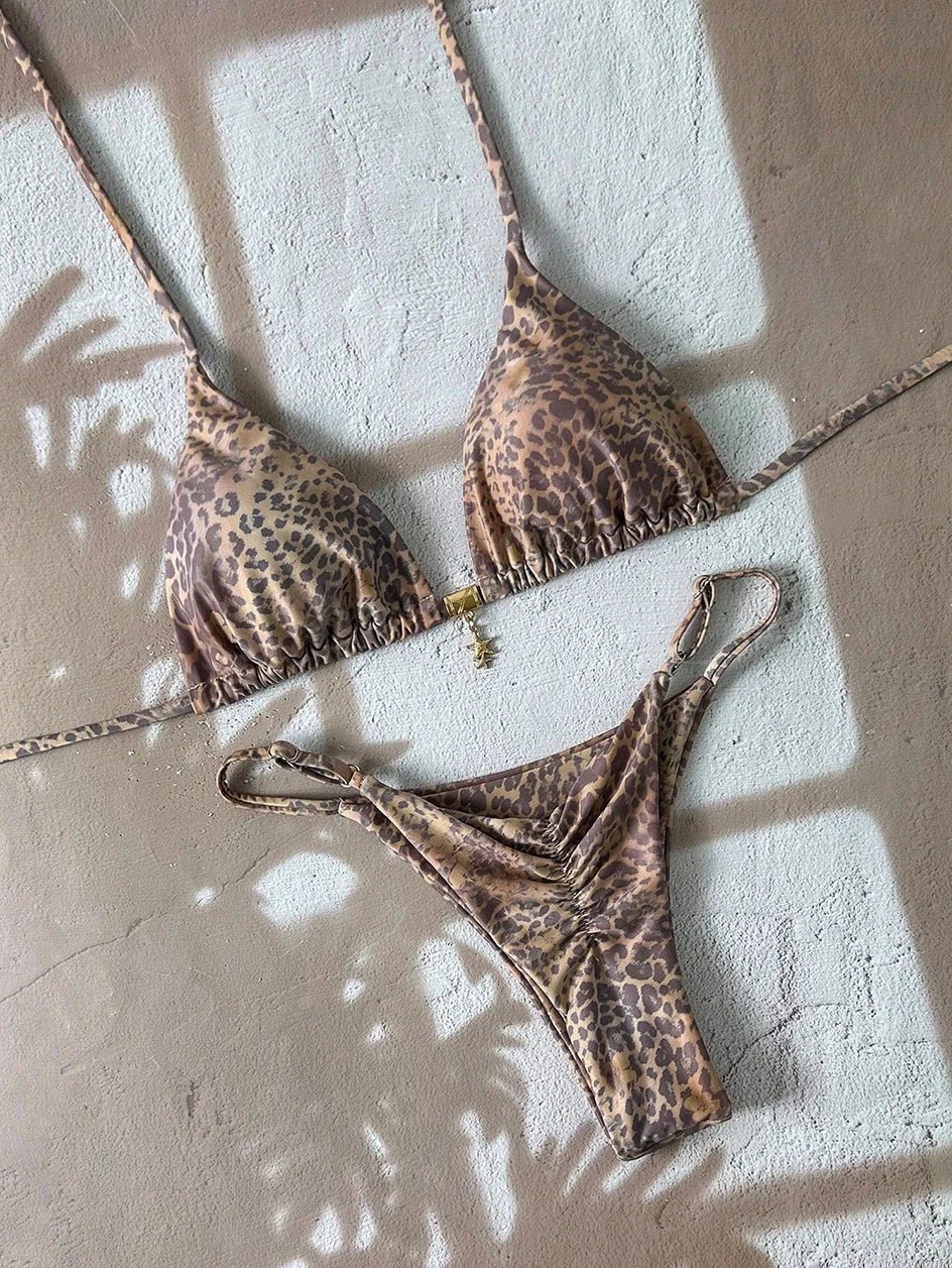 Women’s Printed Thong-Bottom Bikini — Image 7