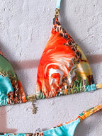 Women’s Printed Thong-Bottom Bikini — Image 5