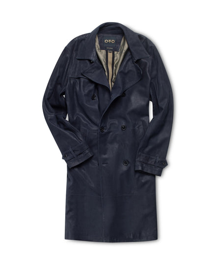 Midnight Suede Trench Coat - StepByStep