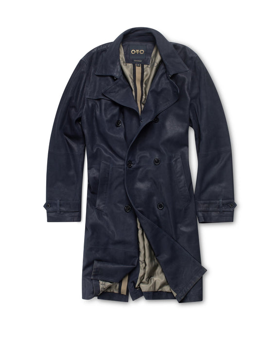 Midnight Suede Trench Coat - StepByStep