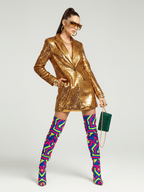MIDTOWN Gold Sequin Blazer Jacket BYMANYC ® New York - StepByStep