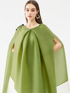 Miyake Style Pleated Dress with Contrast Stitching For Women, SoHo, BYMANYC New York. - StepByStep