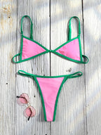 Miyouj Push Up Bikinis Solid Color Swimsuit Women' Swimwear Rings Bikini Bandage Beachwear Two Piece Suit 2026 Sexy Bathing Suit - StepByStepNow